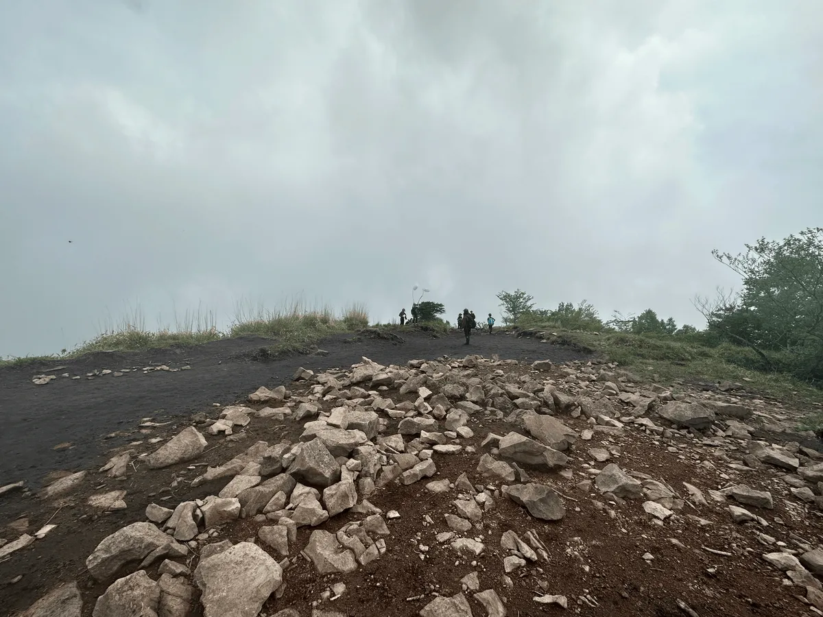 A big field of brown dirt and rocks