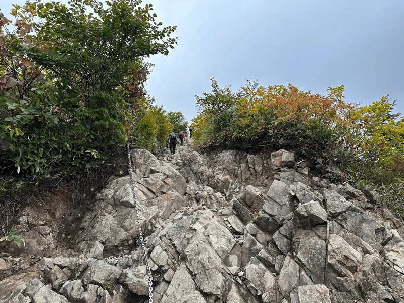 Another photo of a similar steep rock climb.