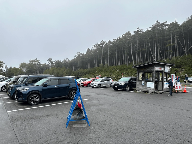 The cars at the Shirokomaike Parking lot