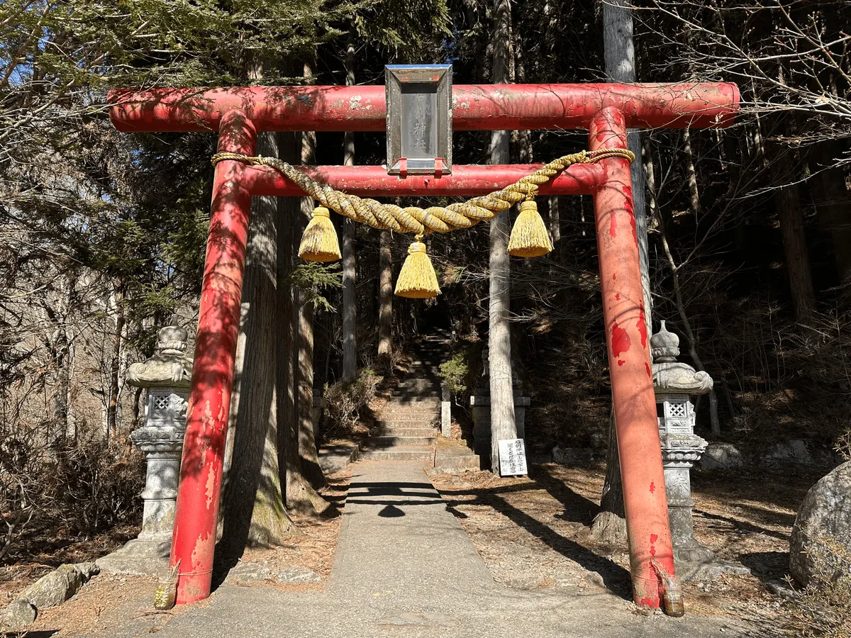 A large red Torii gate