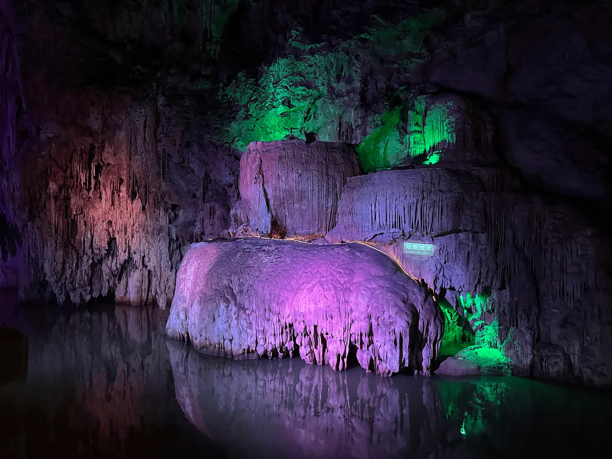 Two large stalactite formations said to resemble elephants