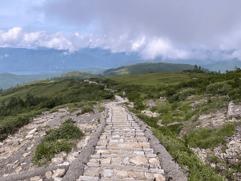 long rocky stairs