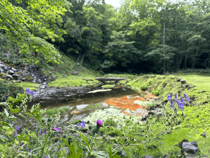 onneto hot spring waterfall